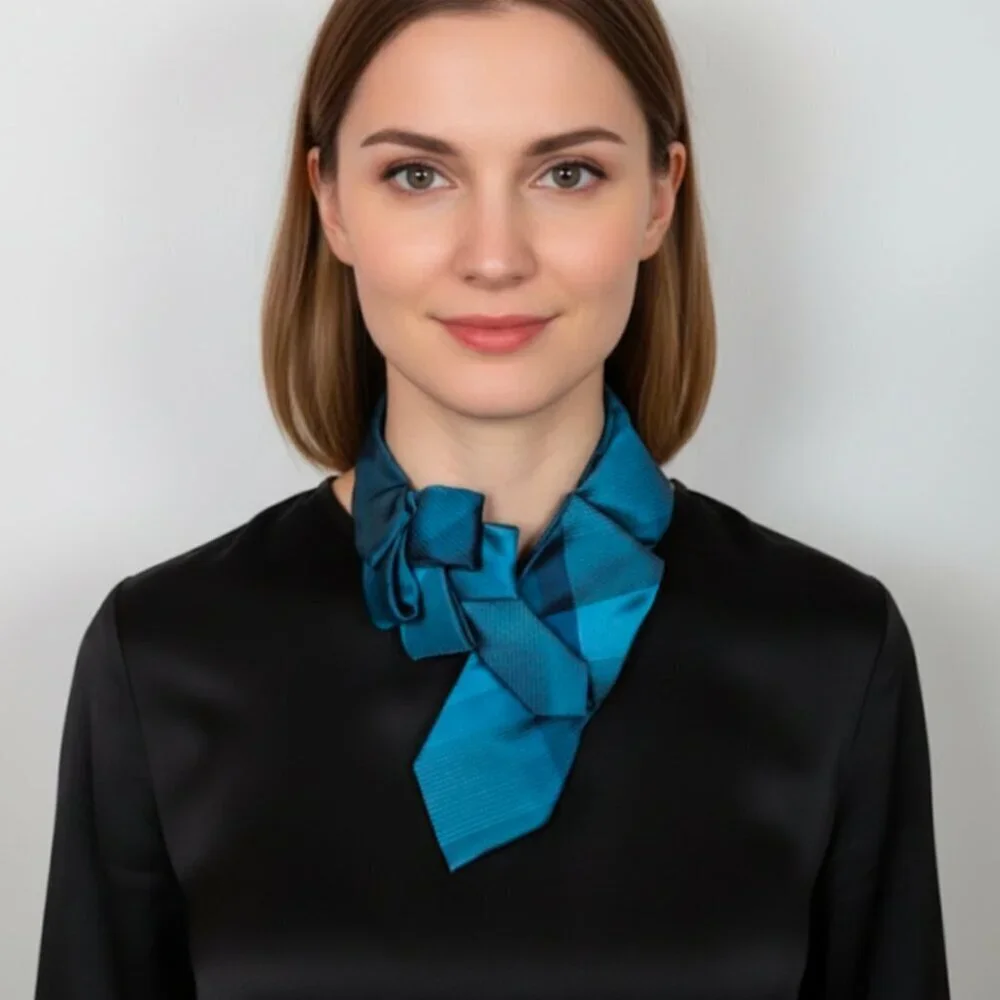 NEW Ogsplosh Women's Ascot Scarf Teal Short